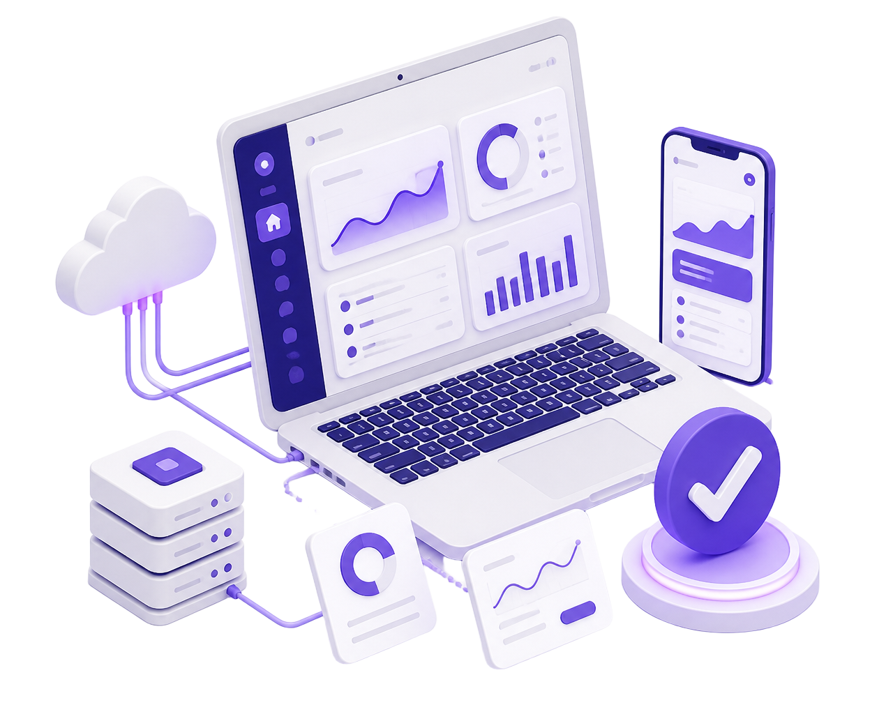3D illustration of launched product